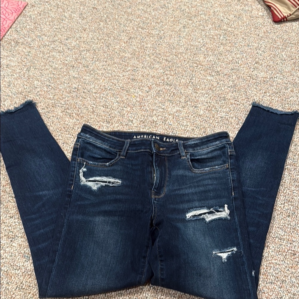 American Eagle Outfitters Women's Dark Blue Jeans